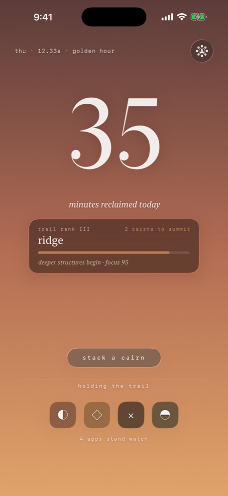 Cairn home dashboard